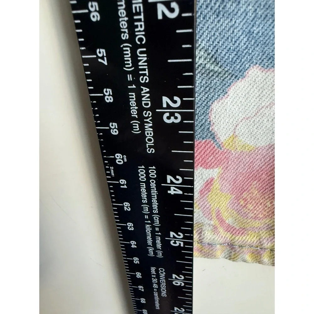 Gap Kids Girls Floral‎ Girlfriend Jeans Light Wash Blue Pink Size 14 Regular NWT